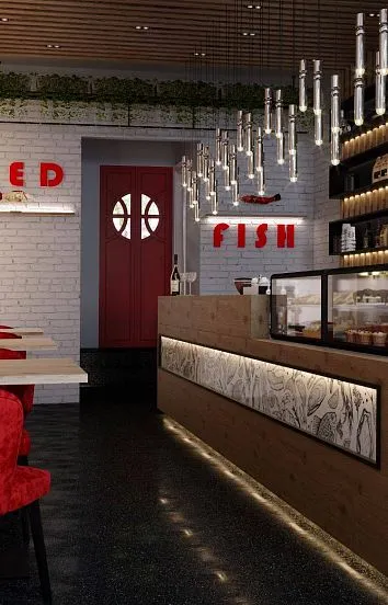 Дизайн-проект ресторана японской кухни RED FISH