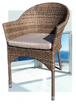 Плетеное кресло AFM-353CL Beige + подушка