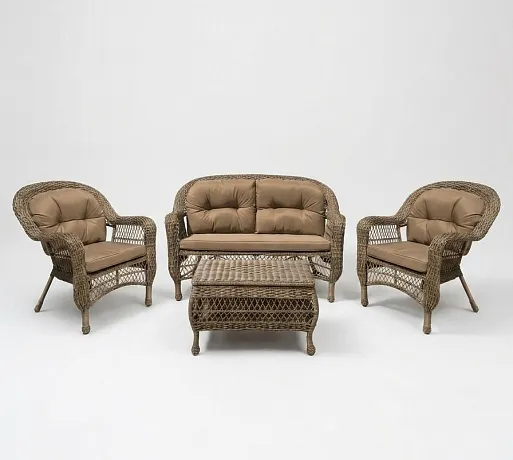 Плетеный комплект для отдыха LV-520BB Beige-Beige фото 2
