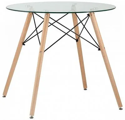 Стол Eames DSW NEW D80 стеклянный
