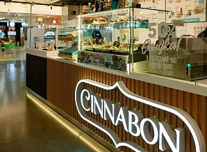 Барная стойка для кафе-пекарни Cinnabon в ТРК Меркурий Фото 11
