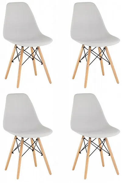 Стул Eames Style DSW светло-серый x4 (разборный каркас) фото 2