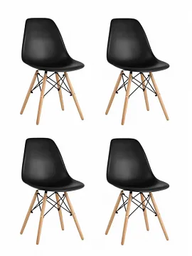 Стул Eames Style DSW черный x4 (разборный каркас)