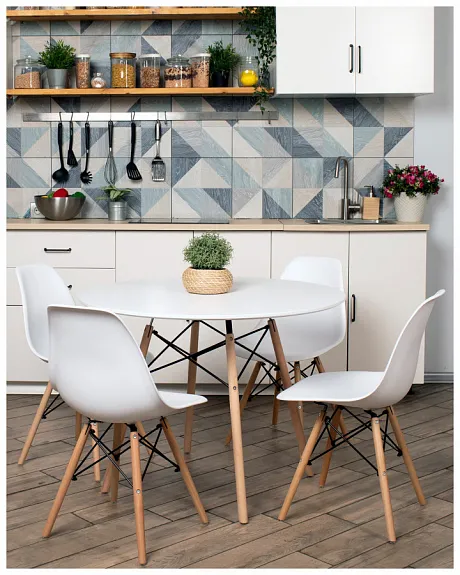 Стул Eames Style DSW белый x4 (разборный каркас) фото 7