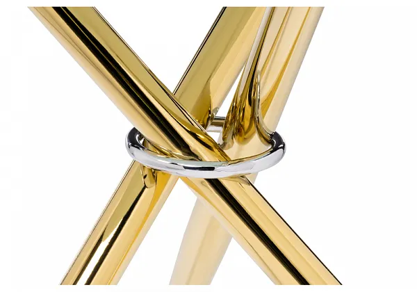 Стол Rock 80х75 white / gold фото 5