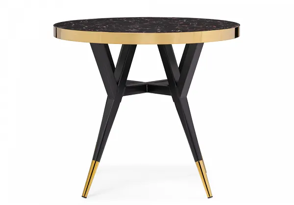 Стол Selina 80х72 black / gold фото 2
