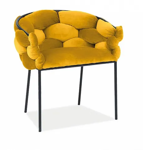 Стул Signal NORTE Velvet Bluvel 68 (карри/черный мат)