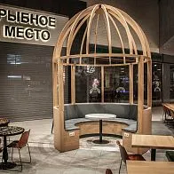 Барные стойки и мебель для фудкорта в ТЦ «Метрополис»