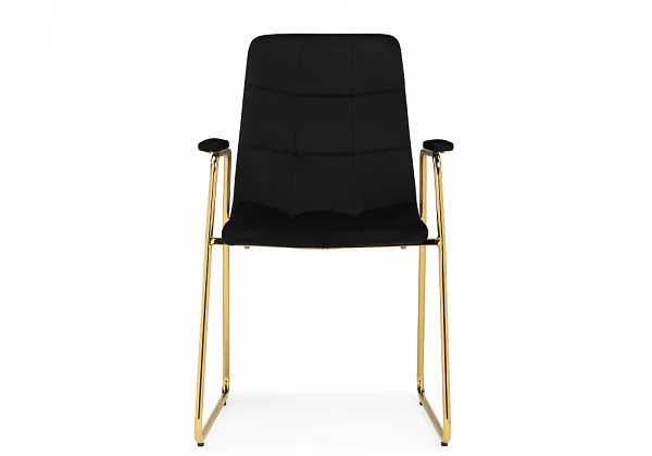 Стул на металлокаркасе Lana black / gold фото 4