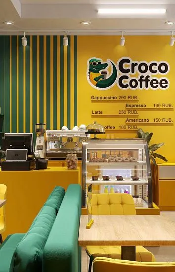 Дизайн-проект кофейни CrocoCoffee