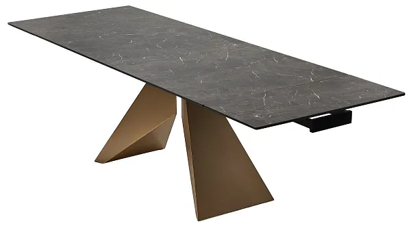 Стол ALES 180 BLACK GRAVE SOLID CERAMIC, керамика / бронзовый, ®DISAUR фото 7