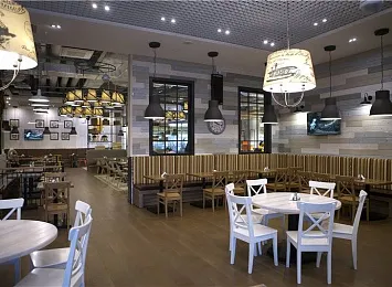 Установка мебели для ресторана «Bazar» г. Ярославль
