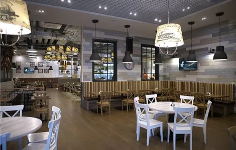 Установка мебели для ресторана "Bazar" г. Ярославль