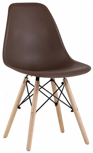 Стул Eames Style DSW коричневый (разборный каркас)