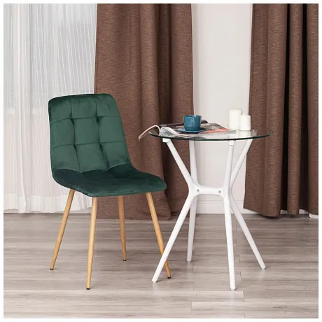 Стул CHILLY (mod. 7094-1) Темно зеленый, натуральный фото 9