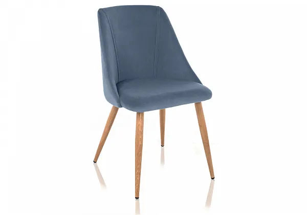 Стул на металлокаркасе Morgan blue / wood фото 3