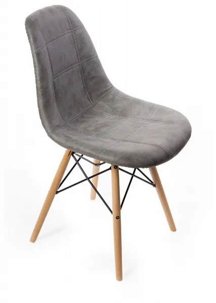 Стул Eames DSW leather серый