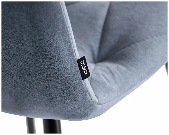 Стул CHILLY ROMBO Серо-голубой Simple 26, основание черное фото 8