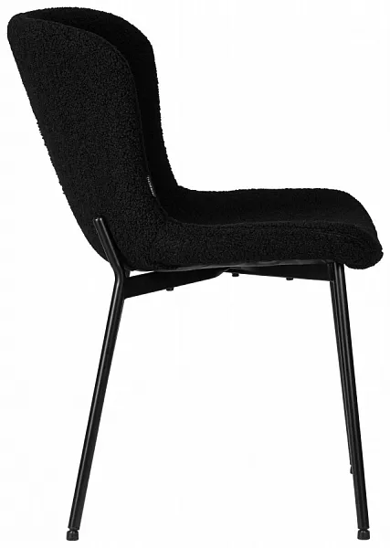 Стул обеденный  MILO (черные ножки, черный букле (UF992-12)) фото 4