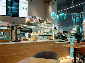 Барная стойка для кафе-пекарни Cinnabon в ТРК Прометей Фото 15