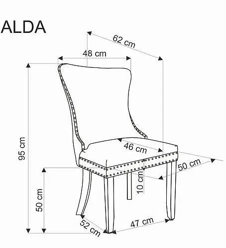 Стул HALMAR ALDA бежевый/черный фото 7