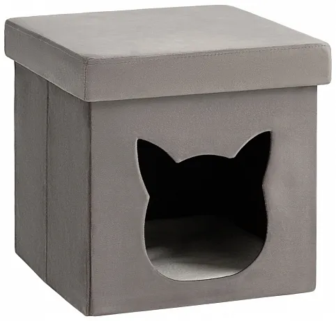 Пуф складной с ящиком Store Pet антрацитовый