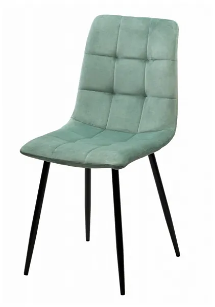 Стул BARI UF910-15 LIGHT GREEN, велюр / черный каркас