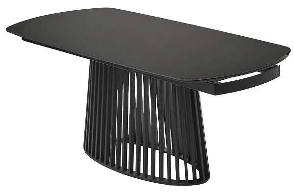 Стол DESIO 180 PURE BLACK SOLID CERAMIC Черный мрамор матовый, керамика/Черный каркас, ®DISAUR фото 12