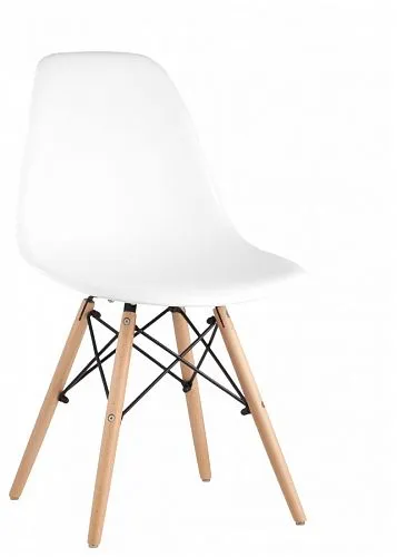 Стул Eames Style DSW белый (разборный каркас)