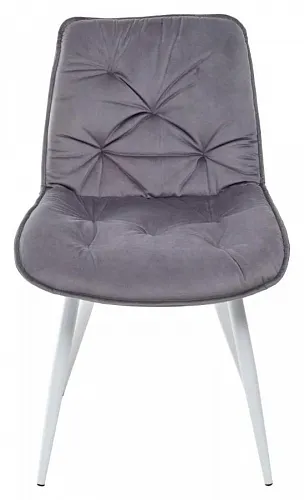 Стул MONACO UF910-05 DARK GREY, велюр/белый каркас