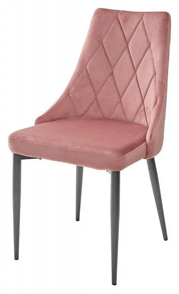 Стул NEPAL BLUVEL-52 PINK/ серый каркас, велюр
