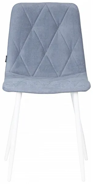 Стул CHILLY ROMBO Серо-голубой Simple 26, основание белый фото 7