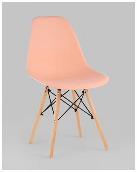 Стул Eames Style DSW персиковый (разборный каркас) фото 9