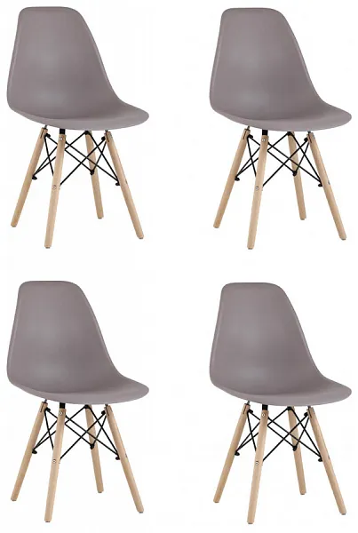Стул Eames Style DSW темно-бежевый x4 (разборный каркас) фото 2