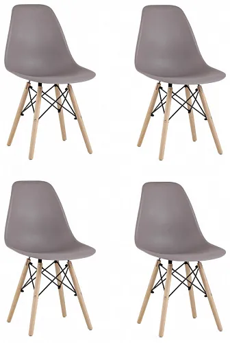 Стул Eames Style DSW темно-бежевый x4 (разборный каркас)