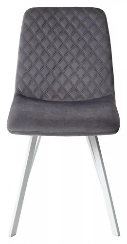 Стул DAIQUIRI BLUVEL-14 GREY / белый каркас, велюр