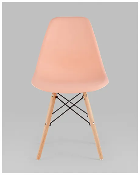 Стул Eames Style DSW персиковый (разборный каркас) фото 3