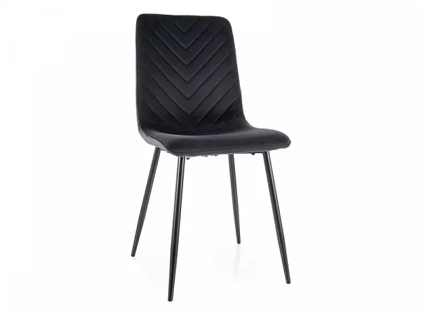 Стул SIGNAL DAREN Velvet Bluvel 19 черный/черный