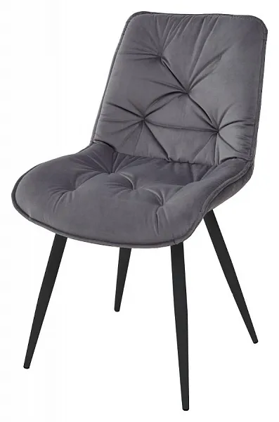 Стул MONACO UF910-05 DARK GREY, велюр/черный каркас