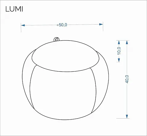 Пуф HALMAR LUMI серый фото 2