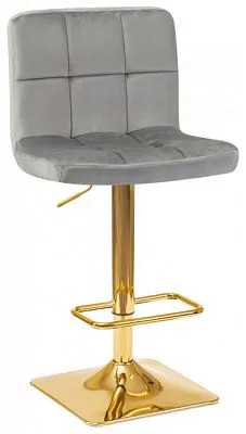 Стул барный GOLDIE серый велюр MJ9-75