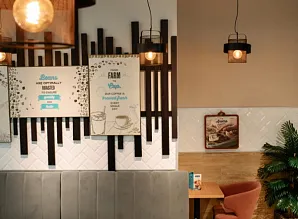 Барная стойка для кафе-пекарни Cinnabon в ТРК Прометей Фото 11