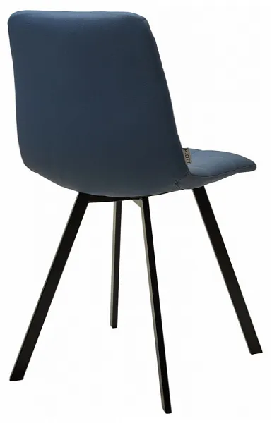 Стул CHILLI-Q SQUARE Oracul 795 Синий, экокожа PU / черный каркас, фото 2