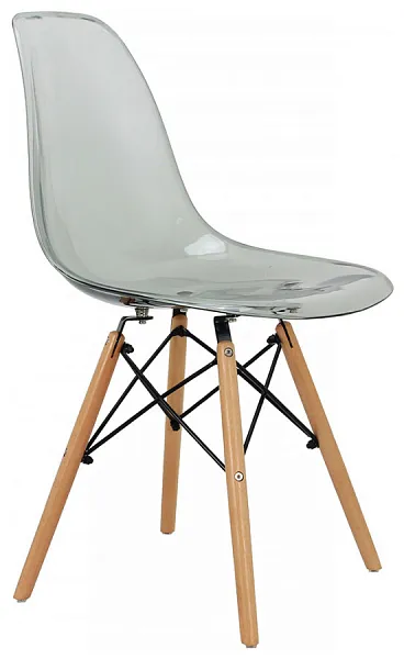 Стул Eames прозрачный серый фото 3