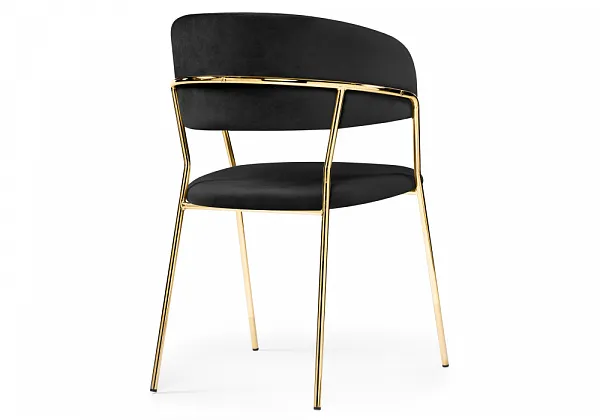 Стул на металлокаркасе Kamelia black / gold фото 5