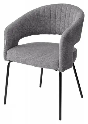 Стул SNUG WZ2042-22 серый камень, фактурный велюр / черный каркас