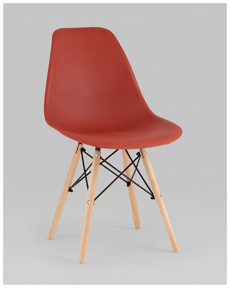 Стул Eames Style DSW терракотовый x4 (разборный каркас) фото 4