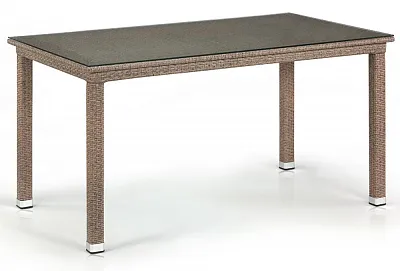 Плетеный стол T256B-W56-140x80 Light Brown