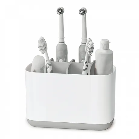 Органайзер для зубных щеток easystore, 13х9,5х17,5 см, бело-серый фото 5