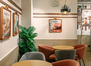Барная стойка для кафе-пекарни Cinnabon на Сенной площади в Санкт-Петербурге Фото 16